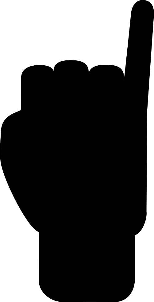 502x980 Little Finger Up Of Hand Silhouette Svg Png Icon Free Download