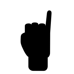 256x256 Little Finger Up Of Hand Silhouette Pngicoicns Free Icon