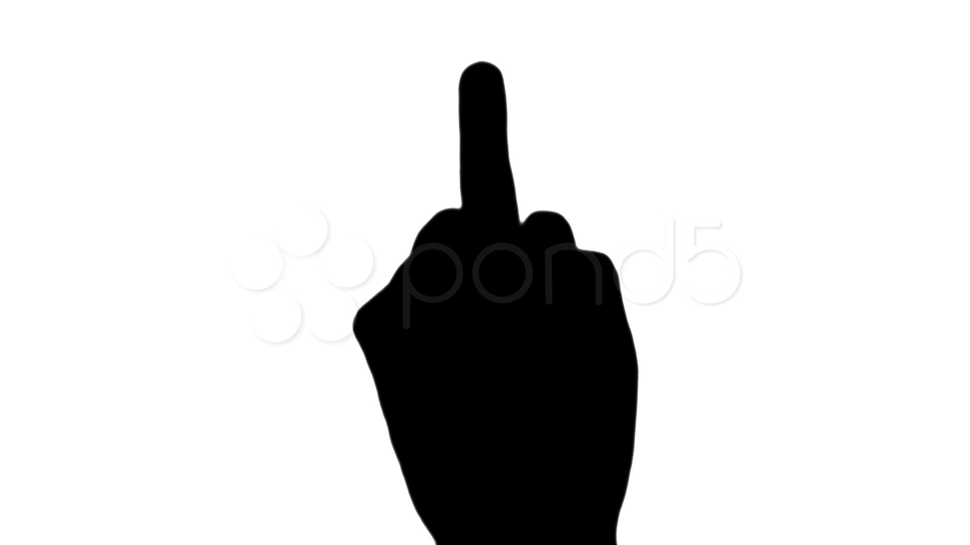 1920x1080 Middle Finger White