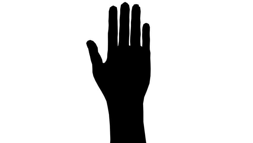 852x480 Middle Finger Silhouette