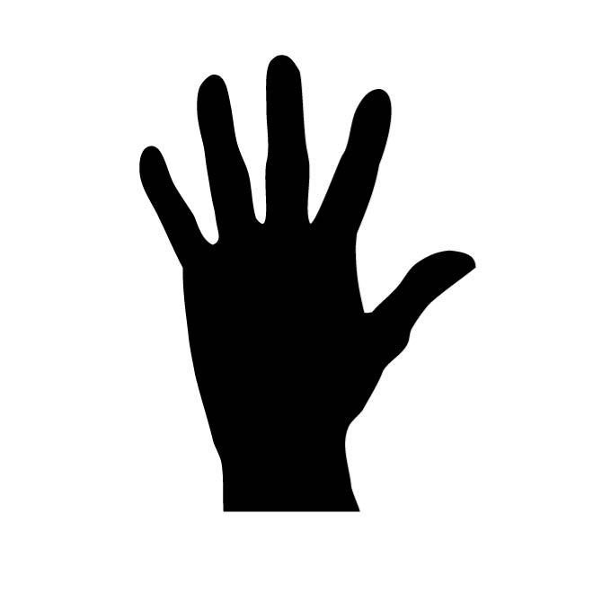 660x660 Raised Hand Silhouette
