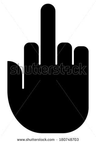 316x470 Silhouette Middle Finger Clipart