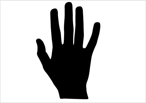 501x352 Five Finger Silhouette Silhouette Graphics Silhouettes