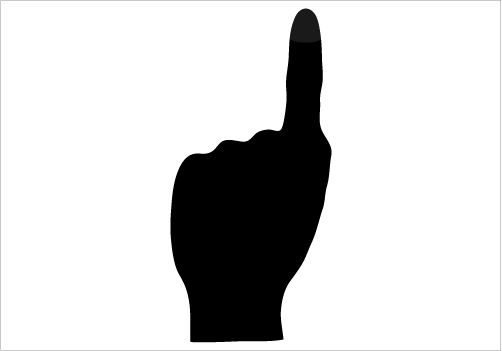 502x351 Forefinger Silhouette Graphics Silhouette Clip Art