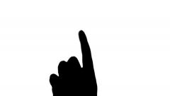 240x136 Number 2 Silhouette Of Hand ~ Hd Amp 4k Stock Footage