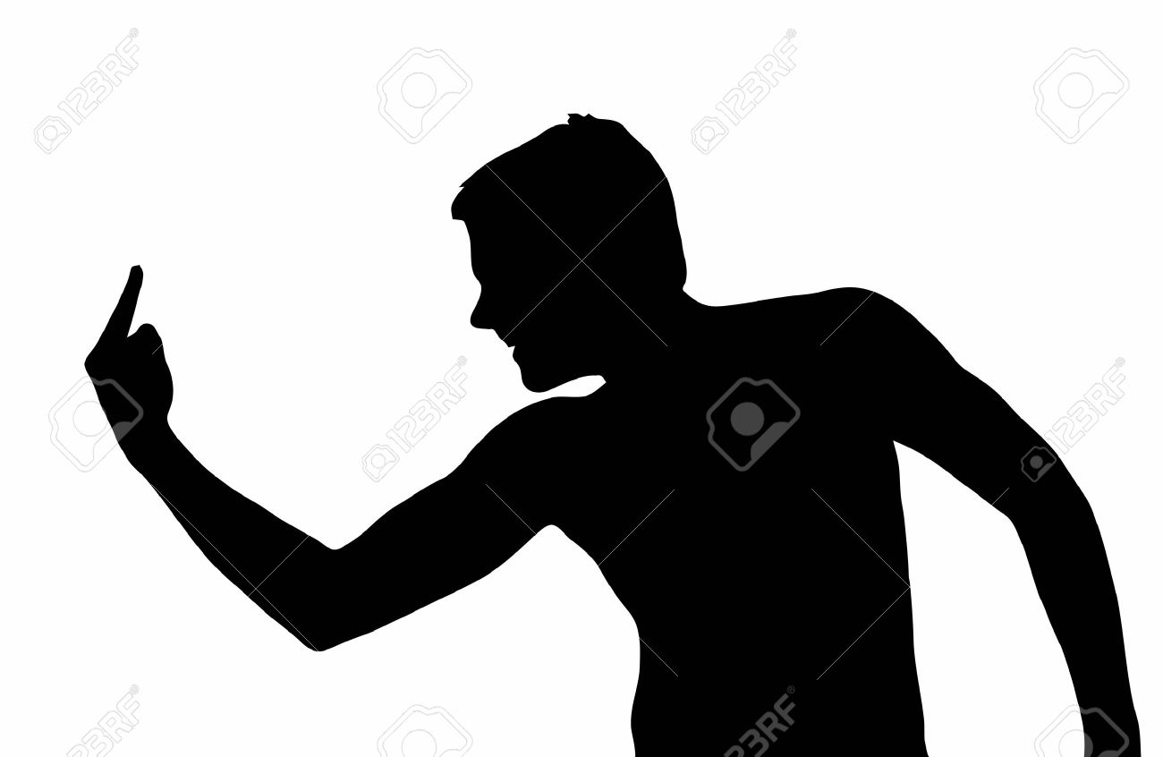 1300x846 Silhouette Middle Finger Clipart