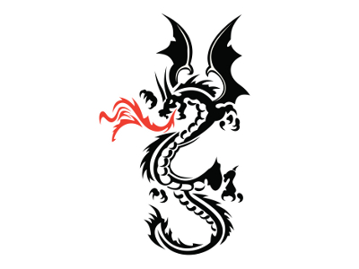 400x300 Dragon Breathing Fire Clipart