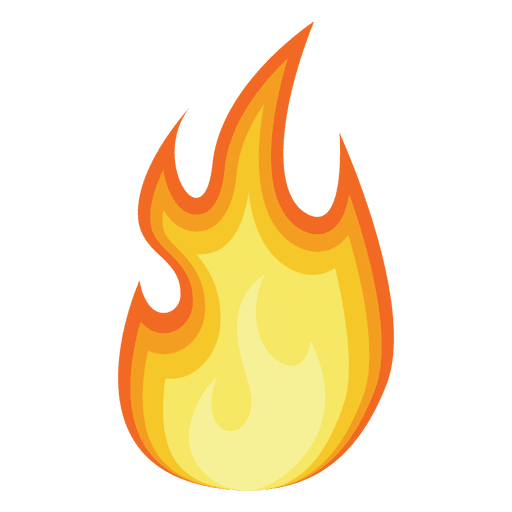 512x512 Fire Cartoon Silhouette