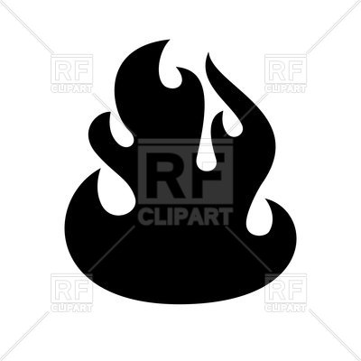 400x400 Fire Flame Icon Royalty Free Vector Clip Art Image