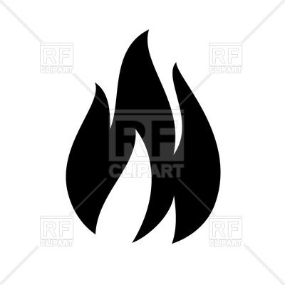 400x400 Fire Flame Icon Royalty Free Vector Clip Art Image