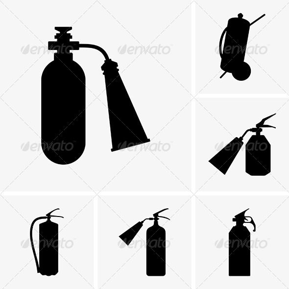 590x590 Fire Extinguishers Emergency Equipment, Vector Graphics