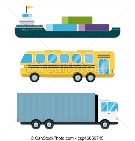 450x470 Transport Delivery Vector Isolated White Transportation Car Eps