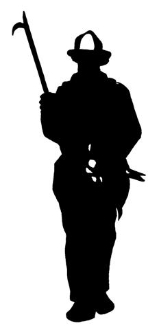 159x330 Fireman Silhouette 2 Decal Sticker
