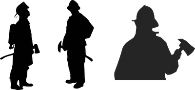 400x185 Fireman Silhouette