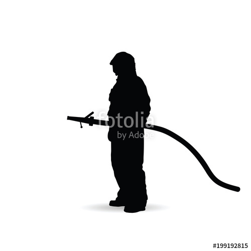 500x500 Fireman Silhouette Illustration Stock Image And Royalty Free