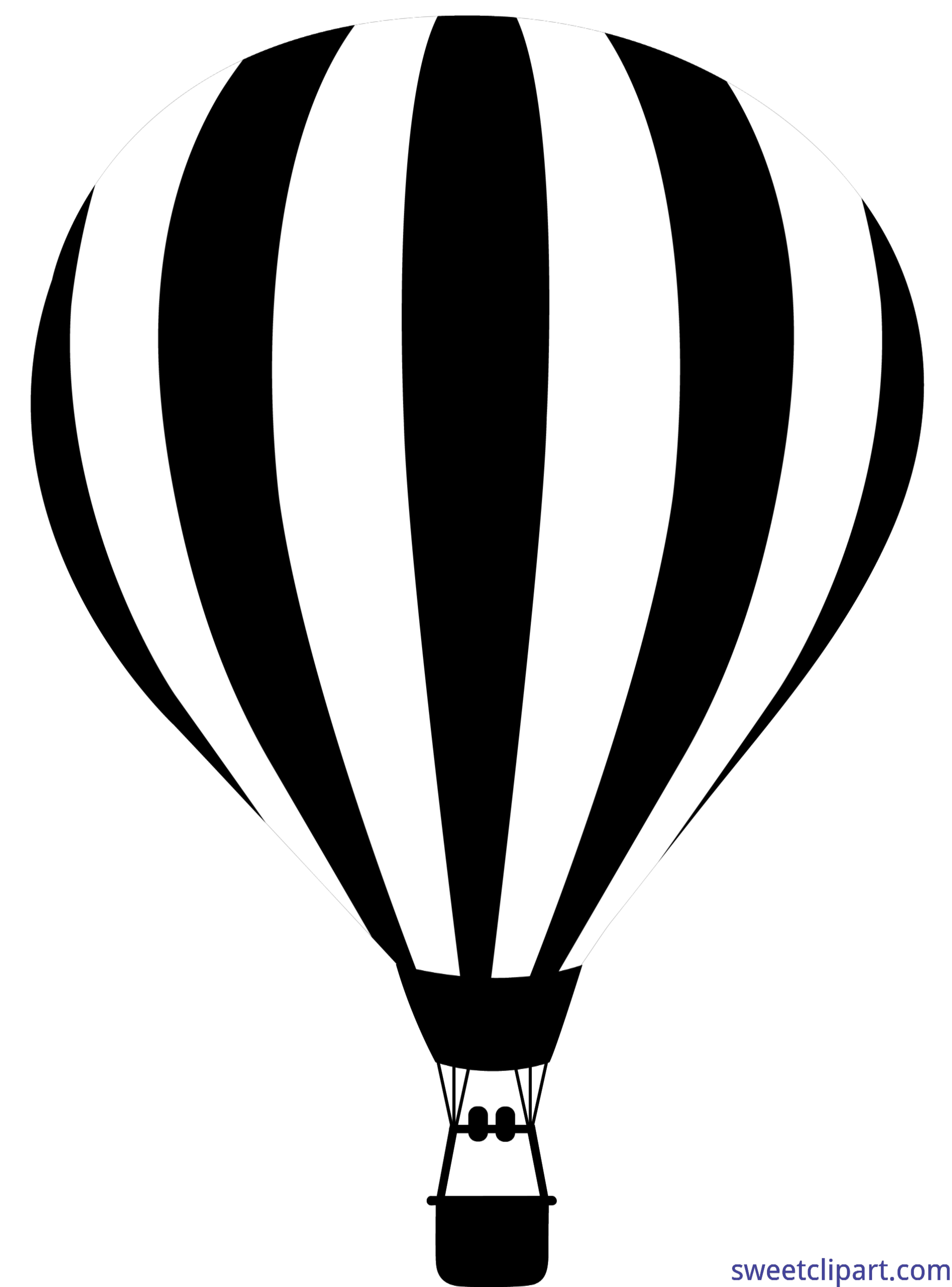 4114x5559 Hot Air Balloon Silhouette Clip Art