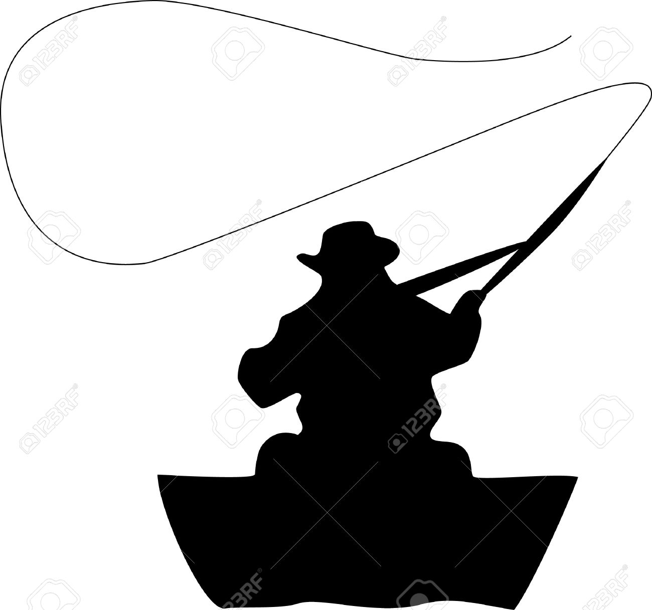 1300x1217 Kids Fishing From Boat Silhouette Clipart Collection