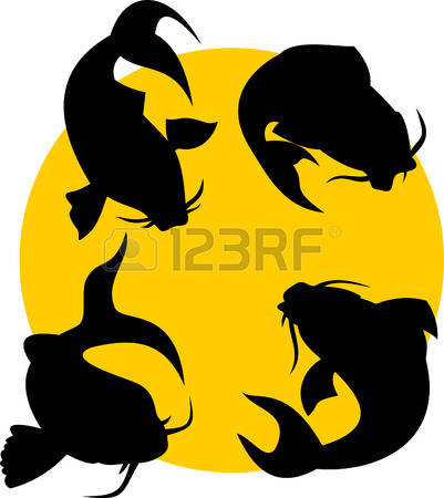 401x450 Koi Fish Clipart Silhouette