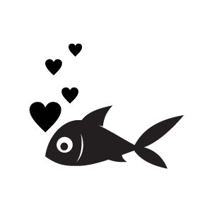 300x300 Black And White Clipart Of A Silhouette Of A Fish
