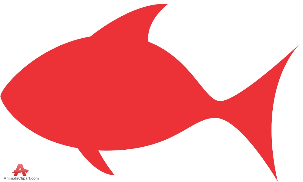 999x602 Red Fish Silhouette Free Clipart Design Download