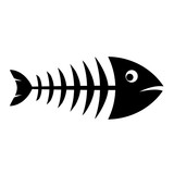 Fish Skeleton Silhouette at GetDrawings | Free download