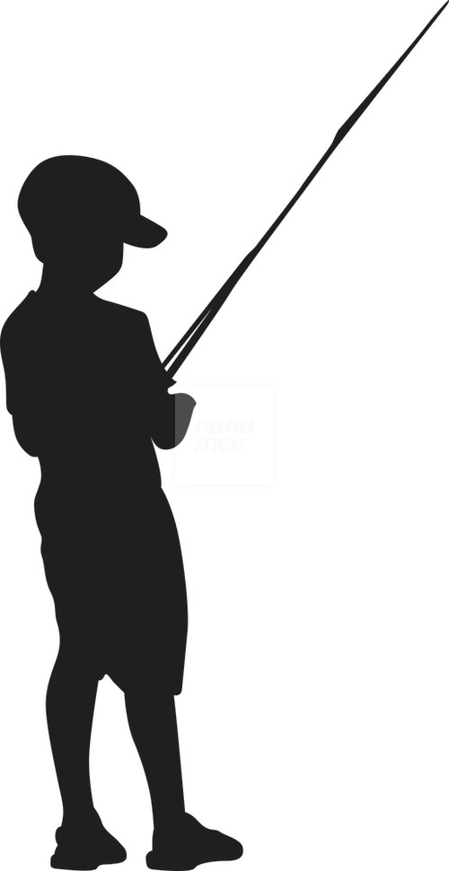 500x971 Fishing Clipart Silhouette