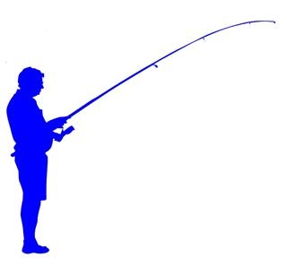 320x297 Fisherman Silhouette 4 Decal Sticker