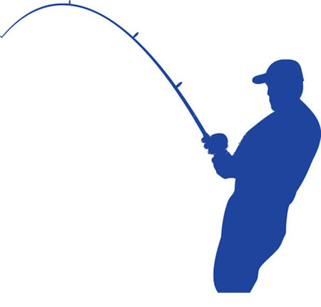450x430 Fisherman Clipart Fishing Pole