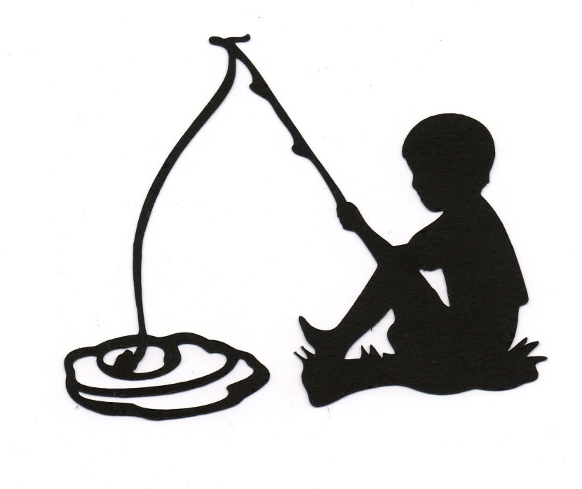 830x697 Boy Fishing Clipart Silhouette