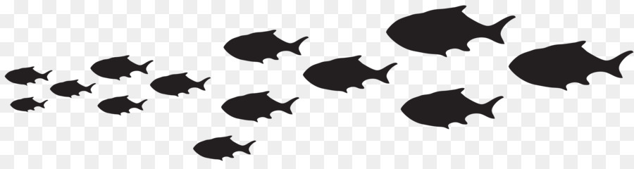 900x240 Fish Shoaling And Schooling Silhouette Clip Art
