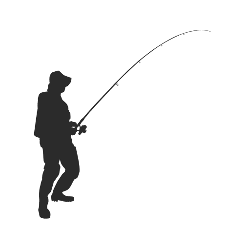 512x512 Silhouette Of Fishing Fisherman