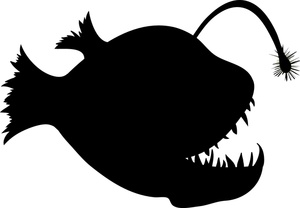 300x208 Angler Fish Clipart