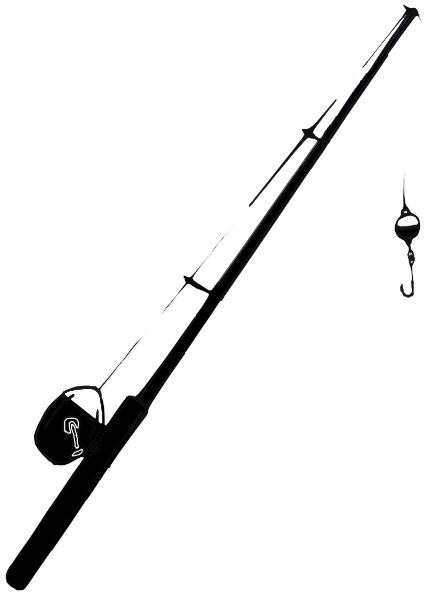 432x598 Fishing Rod Clipart Silhouette