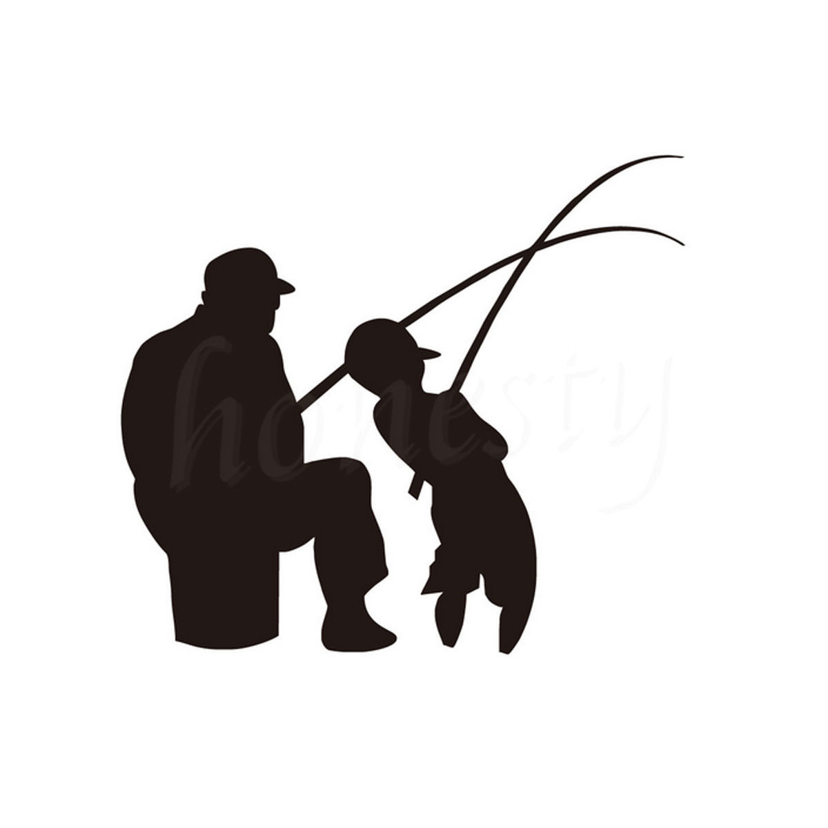 1200x1200 Free Alaska Fishing Silhouette Clipart