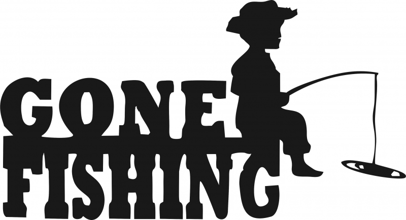 800x434 Gone Fishing Silhouette Laser Cut Appliques