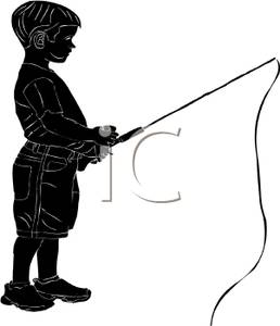 258x300 Silhouette Of A Boy Fishing