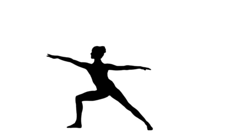 852x480 Healthy And Fit Woman Practicing Yoga. White. Slow Motion