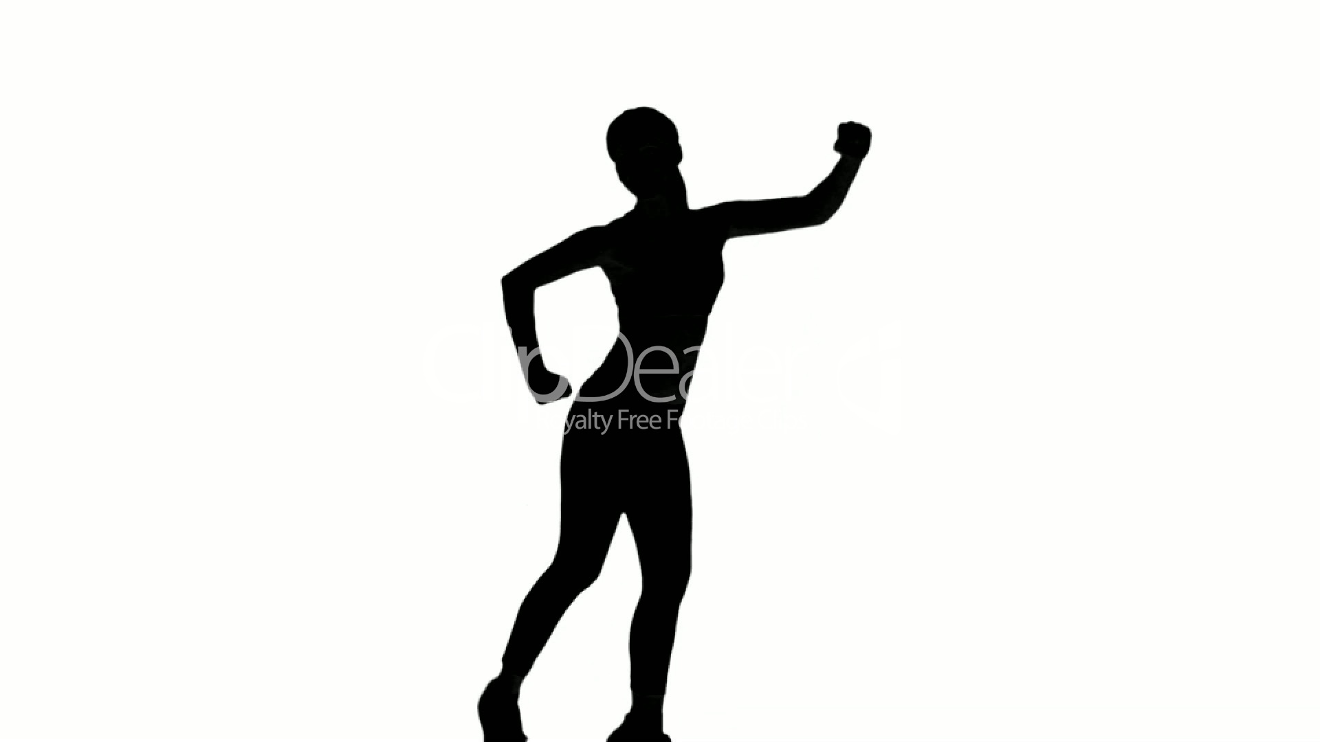 1920x1080 Silhouette Of Woman Doing Fitness On White Background Royalty