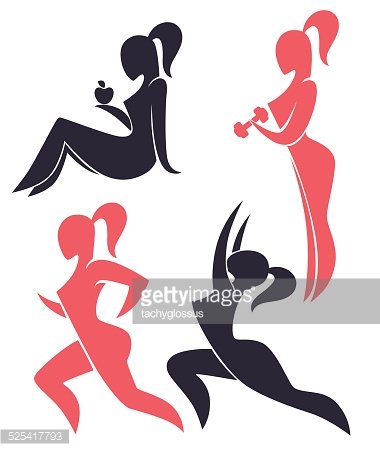 380x451 Women Doing Fitness Stock Vectors
