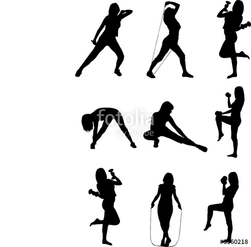 500x493 Fitness Silhouette Stock Image And Royalty Free Vector Files