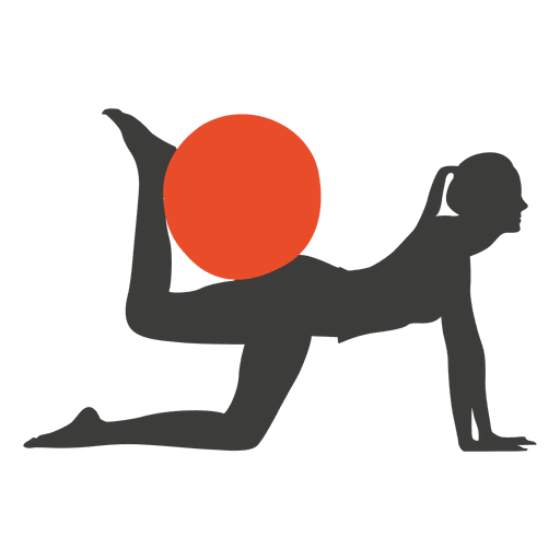 512x512 Pilates Exercise Girl Silhouette