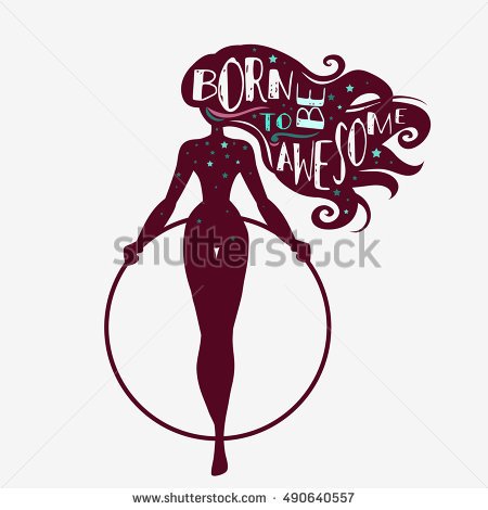 450x470 Born To Be Awesome. Motivational And Inspirational Illustration