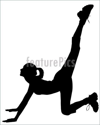 401x500 Illustration Of Silhouette Of Fitness Girl