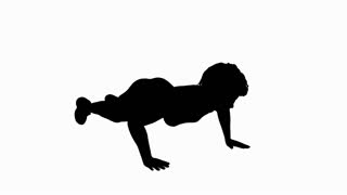 320x180 Fitness Woman Silhouette Motion Background