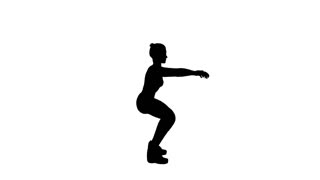 320x180 Fitness Woman Silhouette Motion Background