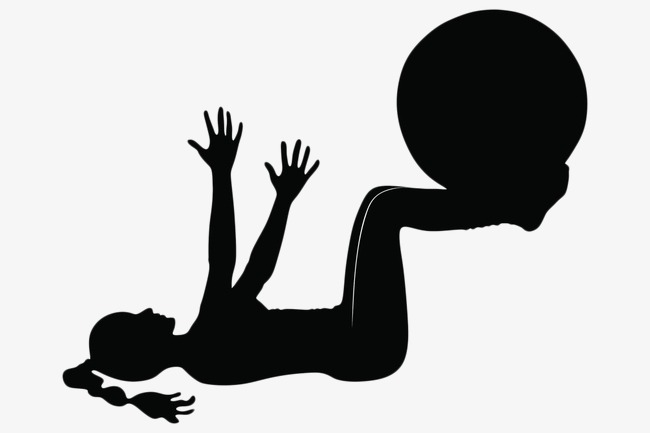 650x433 Fitness Girl Silhouette, Fitness, Girl, Sketch Png Image