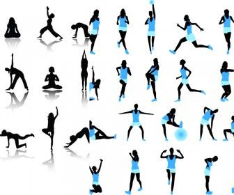 336x280 Fitness Silhouette Vector Bod Silhouettes