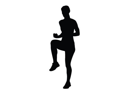 500x350 Woman Exercising Silhouette Vector Download Silhouette Graphics