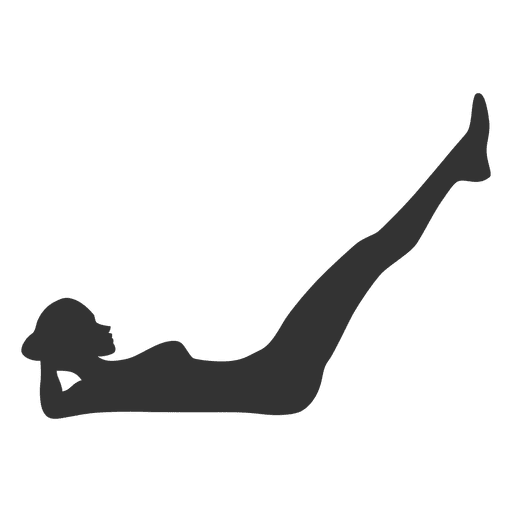 512x512 Fitness Woman Silhouette Doing Abs