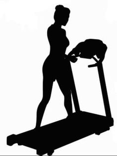 236x313 9502518 Silhouettes Girl Running On The Treadmill Vector